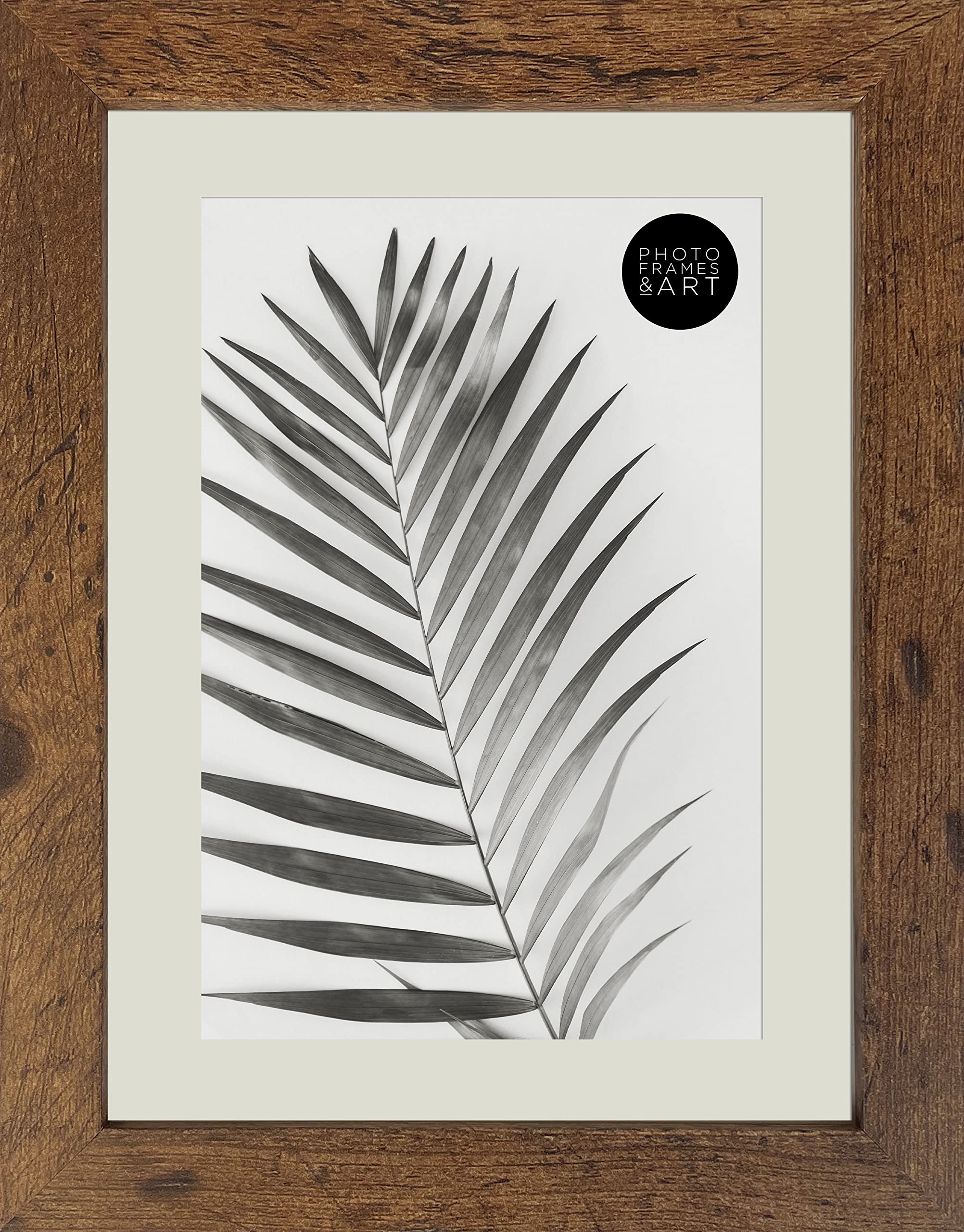 pf+a REAL GLASS Rustic Effect 8x6 For 6x4 Picture Frame - 6x4inch Photo Frame With Mount Table Top & Wall Mounting