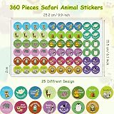 Outus 12pc Jungle Safari Reward Charts & 360 Stickers for Kids Behavior Training view 3