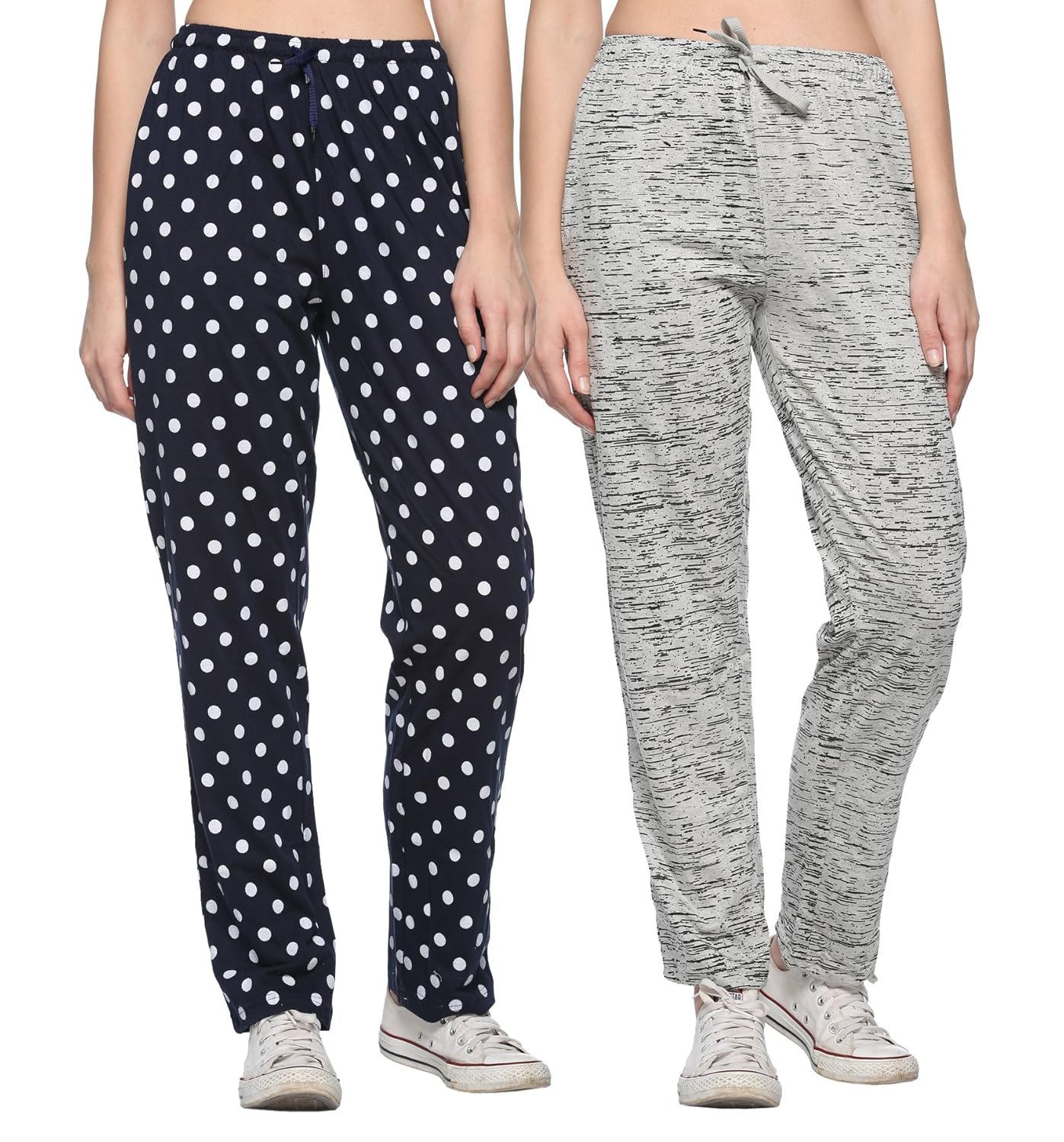 shaun women's cotton track pants (pack of 2)