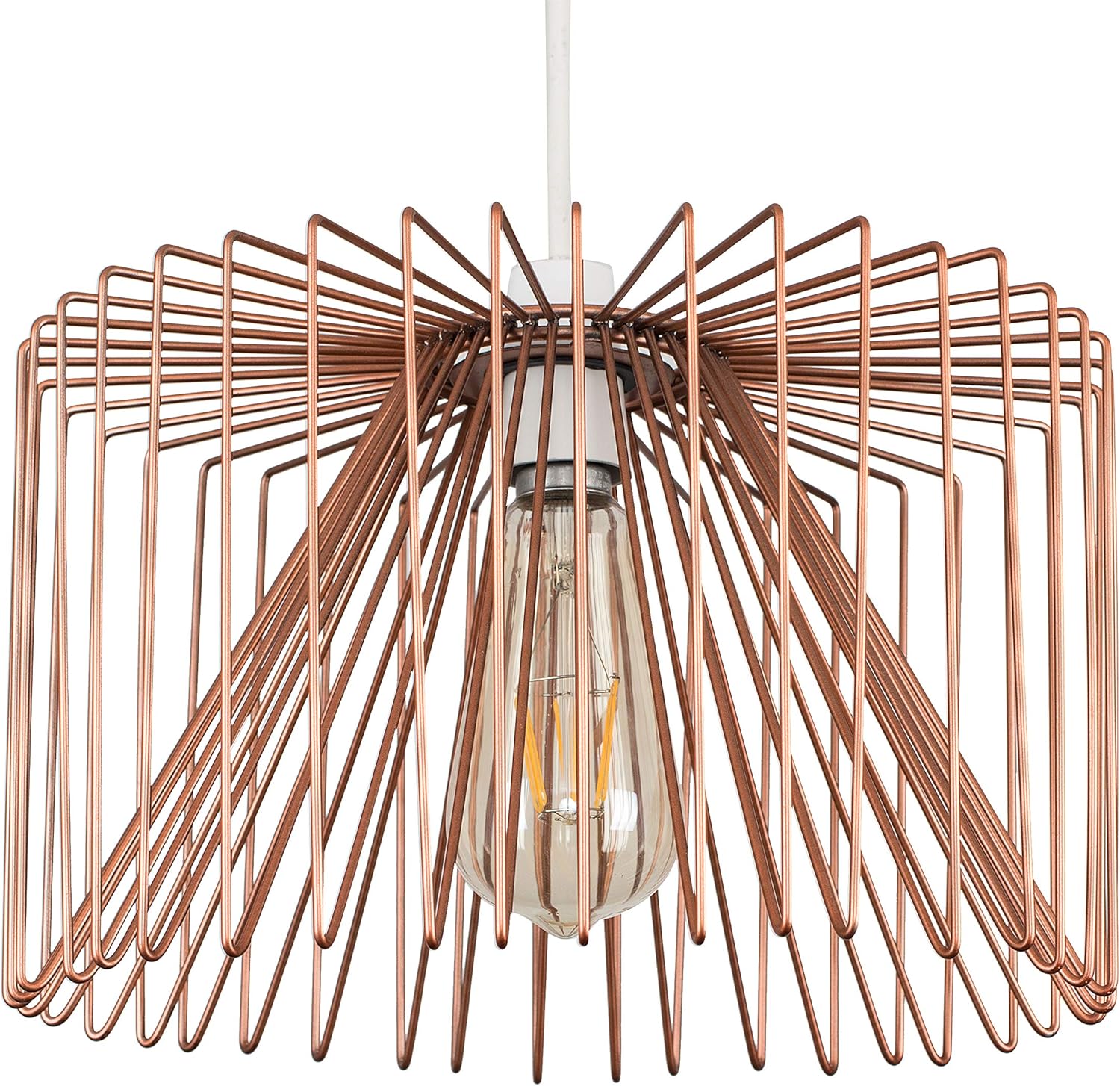 Modern Copper Non Electric Metal Wire Design Cylinder Shaped Light Pendant Shade Amazon.co.uk