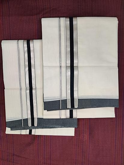 White pure cotton handloom dhoti