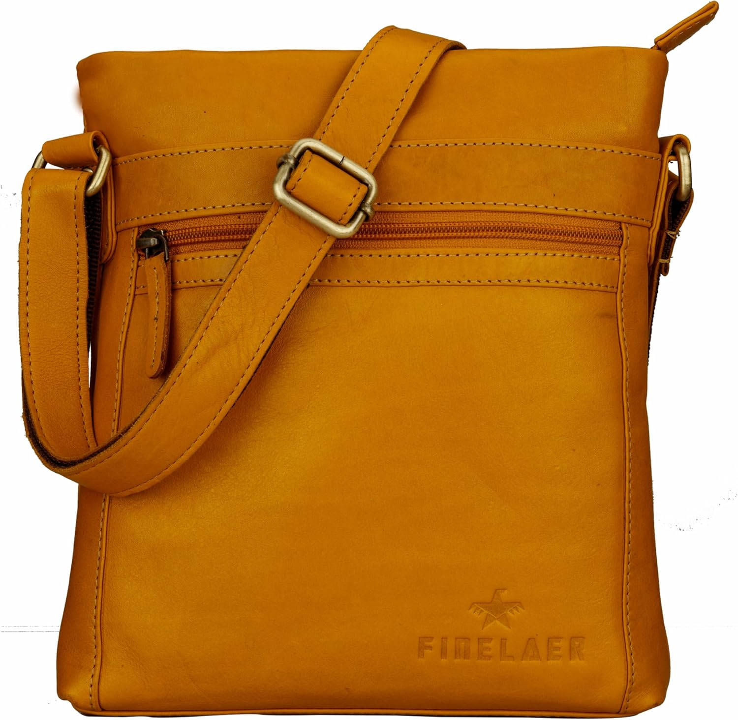 yellow leather crossbody bag