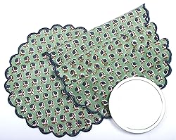 Ridhi Bo-ho Round Place Mat Double Layer Floral
