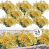 ColoPlay 24 Yellow Bundles Artificial Flowers for