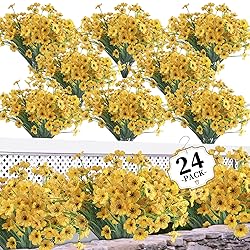 ColoPlay 24 Yellow Bundles Artificial Flowers for