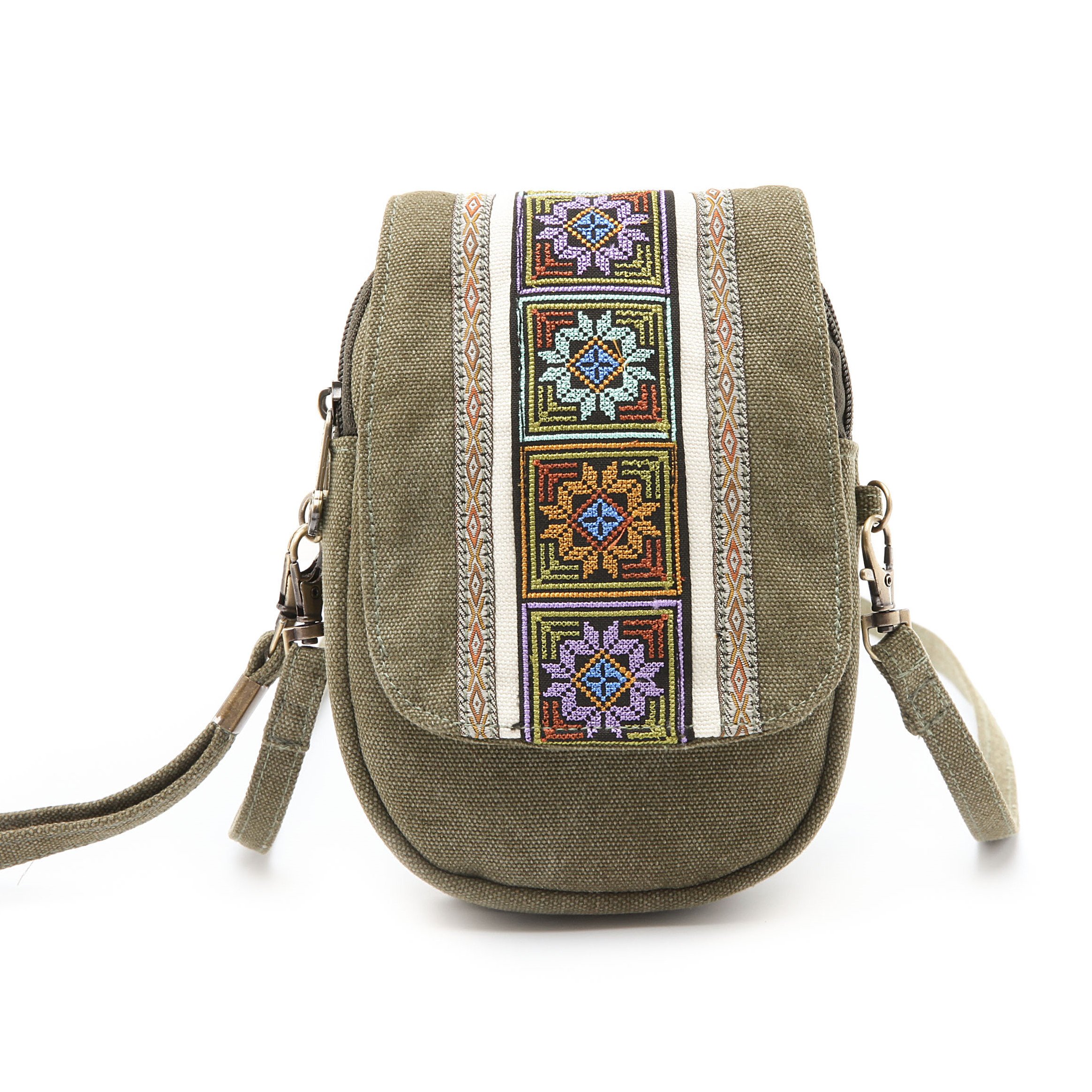 Embroidery Canvas Crossbody Purse Jsumomo