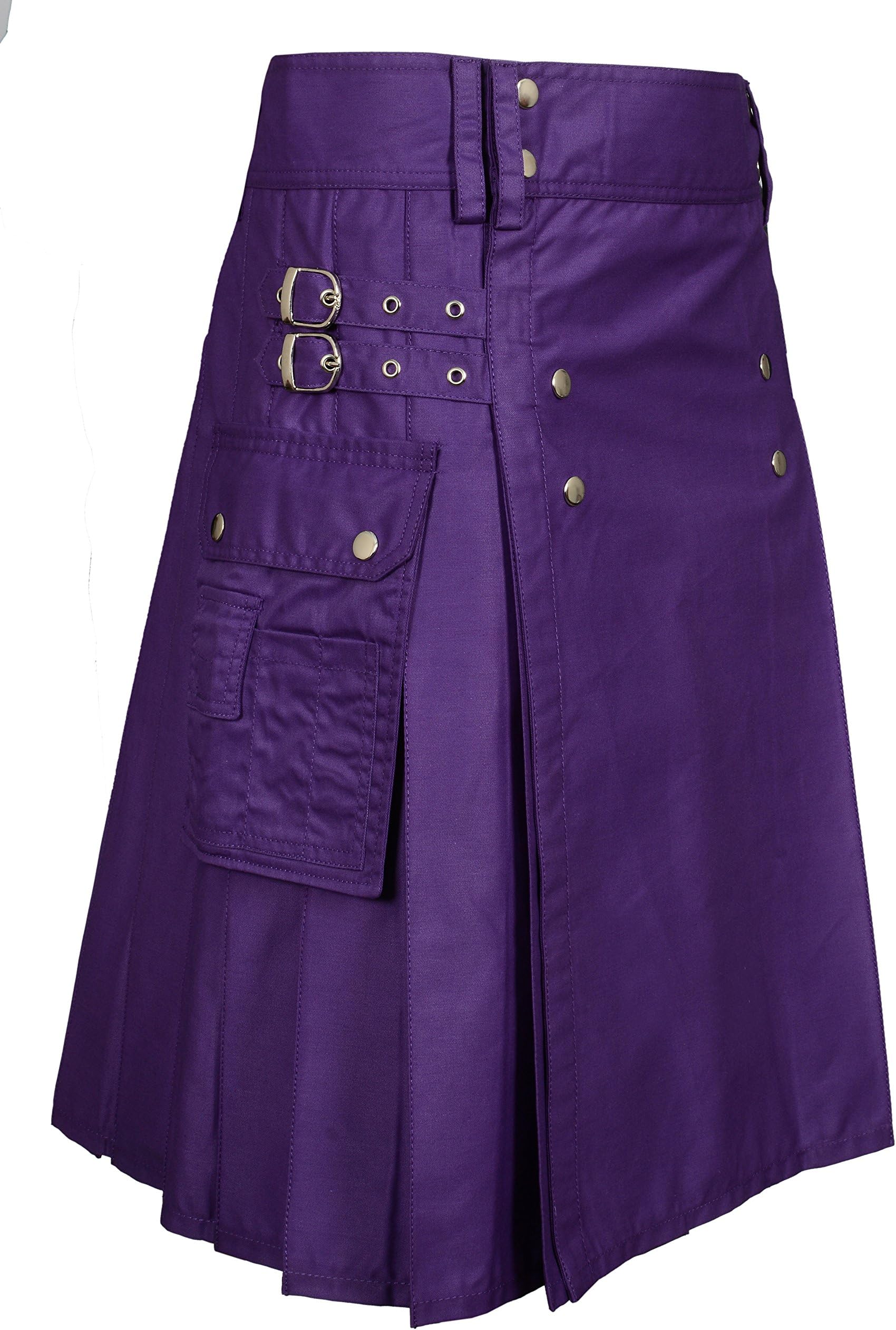 Men's Purple Utility Kilt