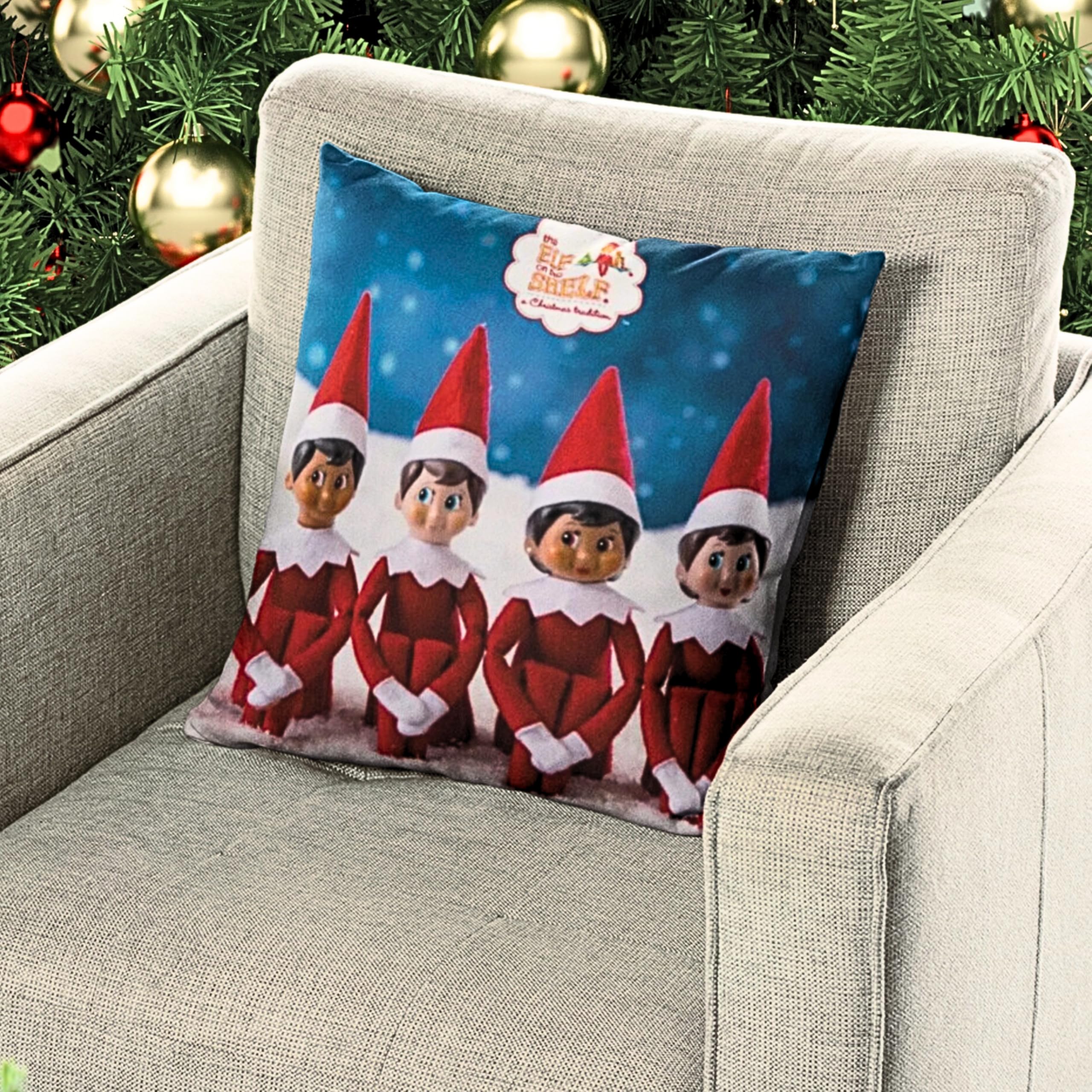 The Elf on the Shelf Childrens Christmas Cushion : Official Accessory for Bedroom, Living Room or Playroom - Soft & Cosy Pillow Gift for Boy and Girl Elf Fans