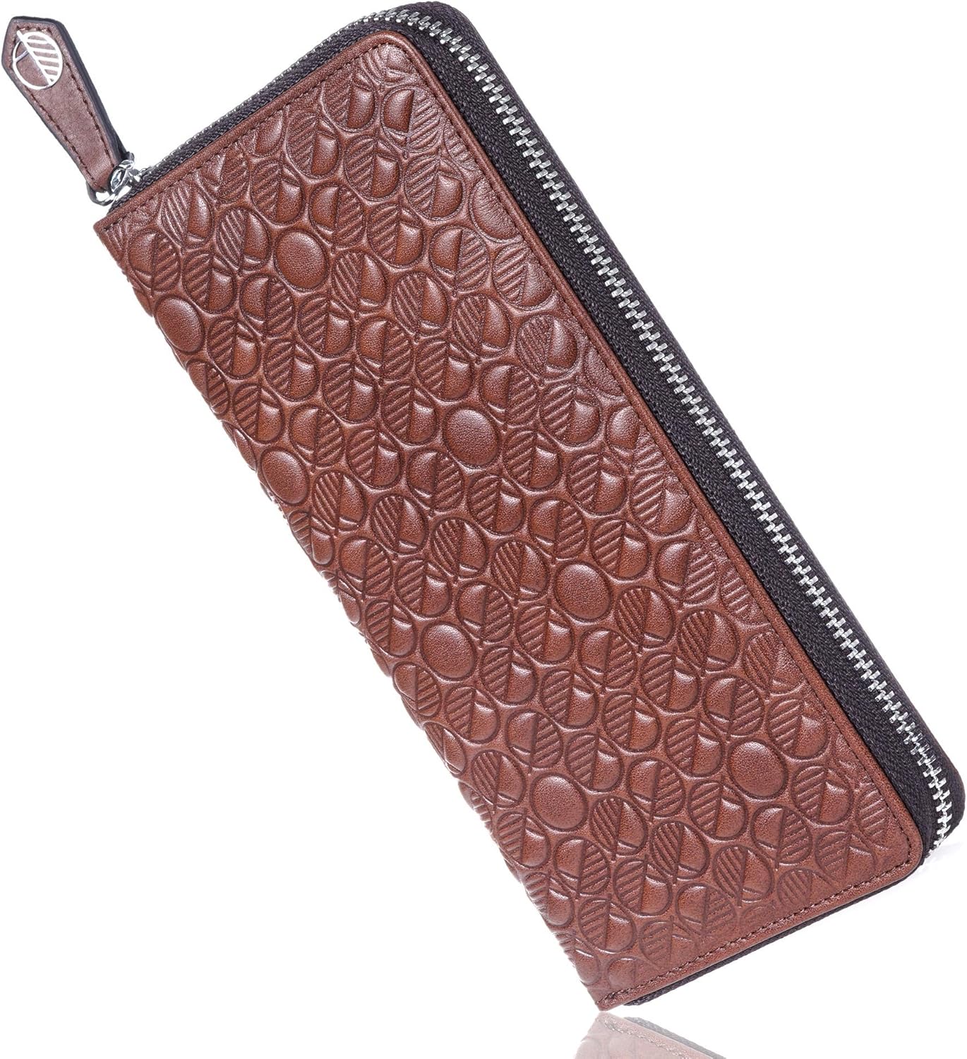 Drew Lennox Premium British Leather Zip Around Purse Large Wallet for Women - Saddle Brown - Gift Box - Image 4
