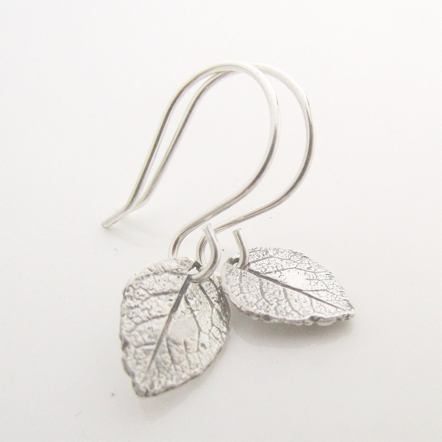 Sterling Silver Leaf Earrings Small Leaf Earrings