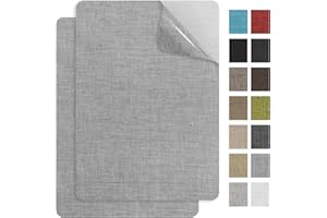 EMORBALS 2Pcs 8 * 11Inch Couch Patches Repair Fabric, Self-Adhesive Couch Repair Patch with Strong Glue, Repair Patch for Sofa, Tote Bags, Car Seats, Furniture,Etc(Grey)