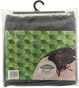 LIVIVO Round Fire Pit Cover 600D Polyester with Air Vents & Elastic Hem view 4