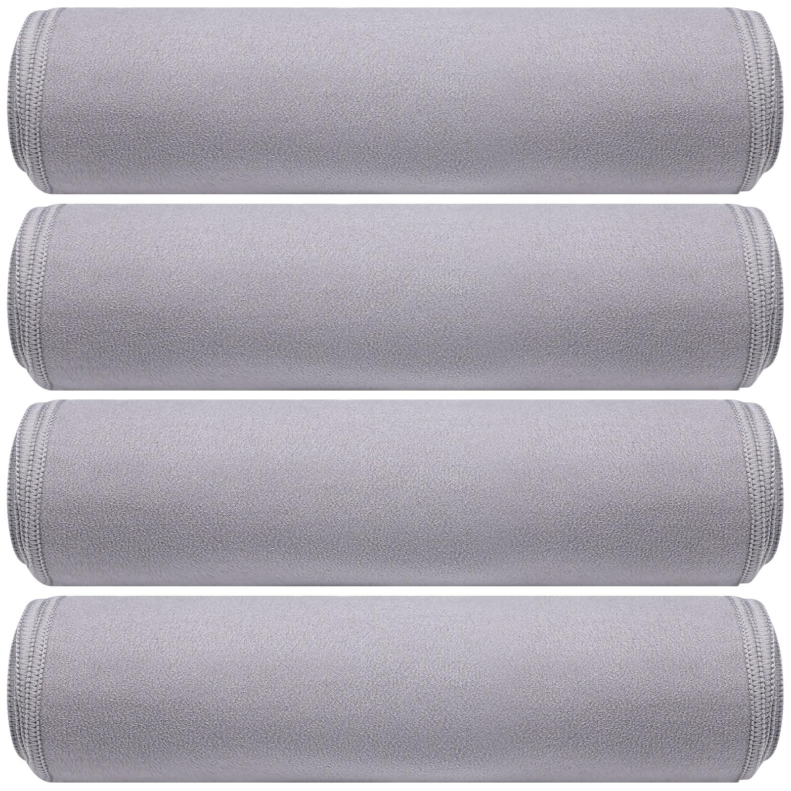 Photo 1 of Breling 4 Pack 72" x 24" Hot Yoga Towel Non Slip Microfiber Mat Towel Sweat Absorbent Soft Pilates Mat Essentials for Hot Yoga Pilates Exercise(Light Grey)