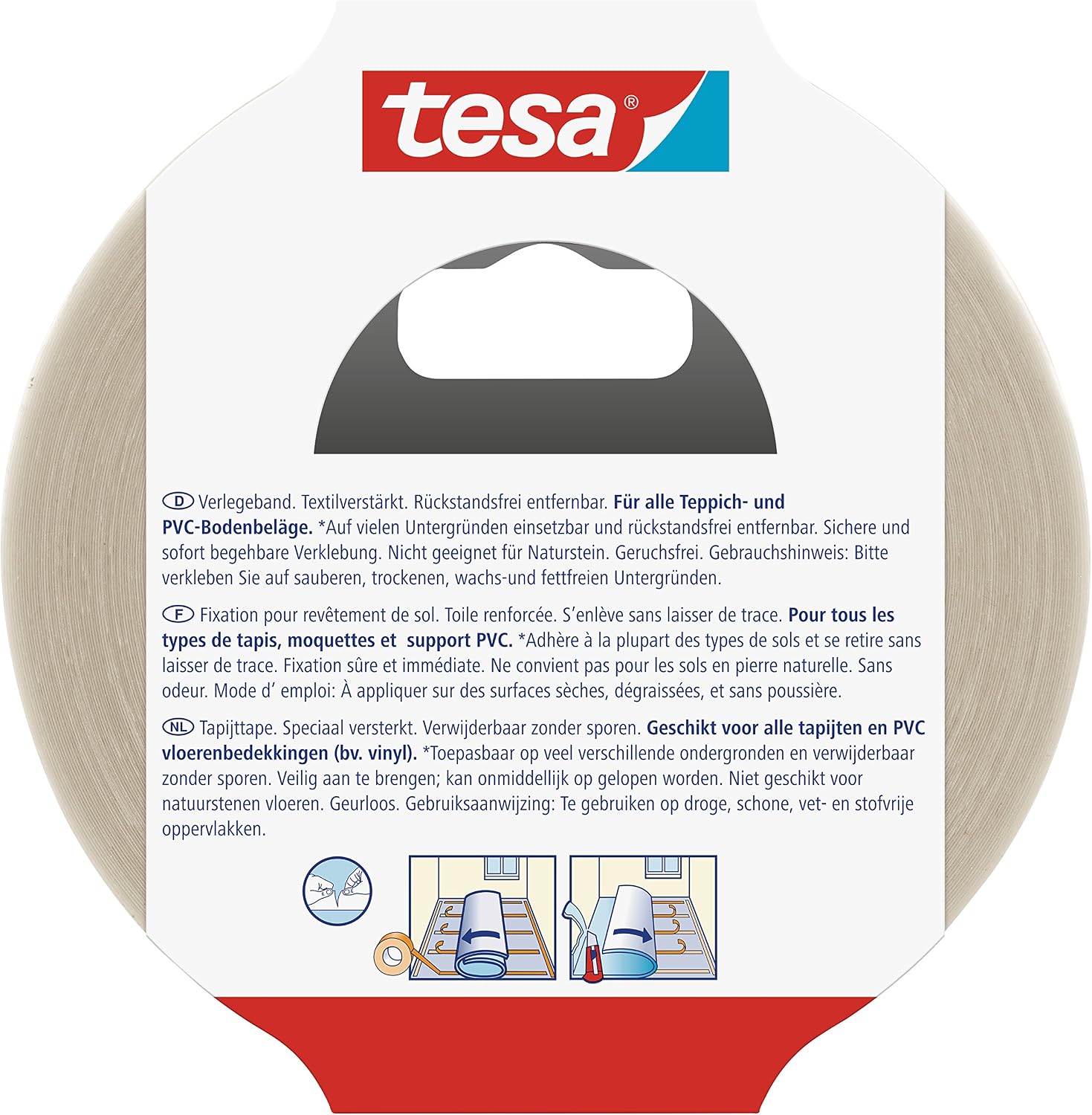 tesa Flooring Tape Removable Without Residue, Fabric-Reinforced - Image 3