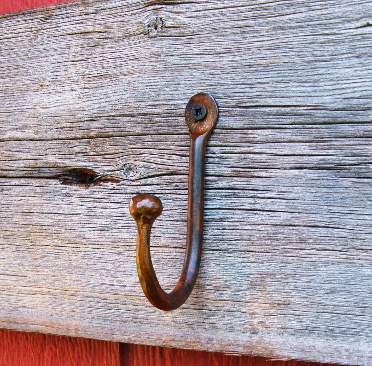 Ball End Wall Hooks, Hand Wrought Iron Handmade