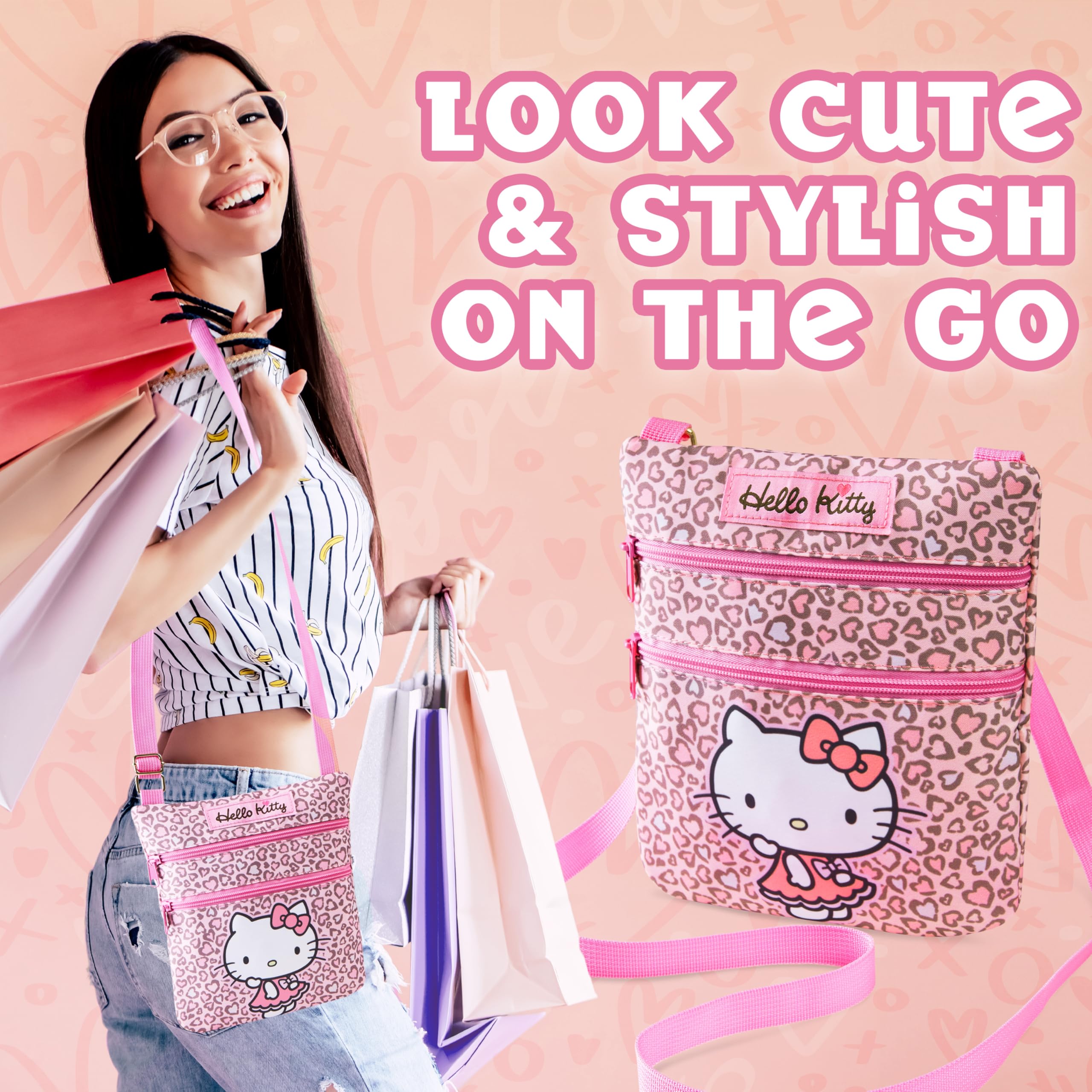 Hello Kitty Sanrio Bag Girls Teens Women Kawaii Anime Shoulder Cross Body Bag Kuromi My Melody Fashion Shopping Travel Gifts