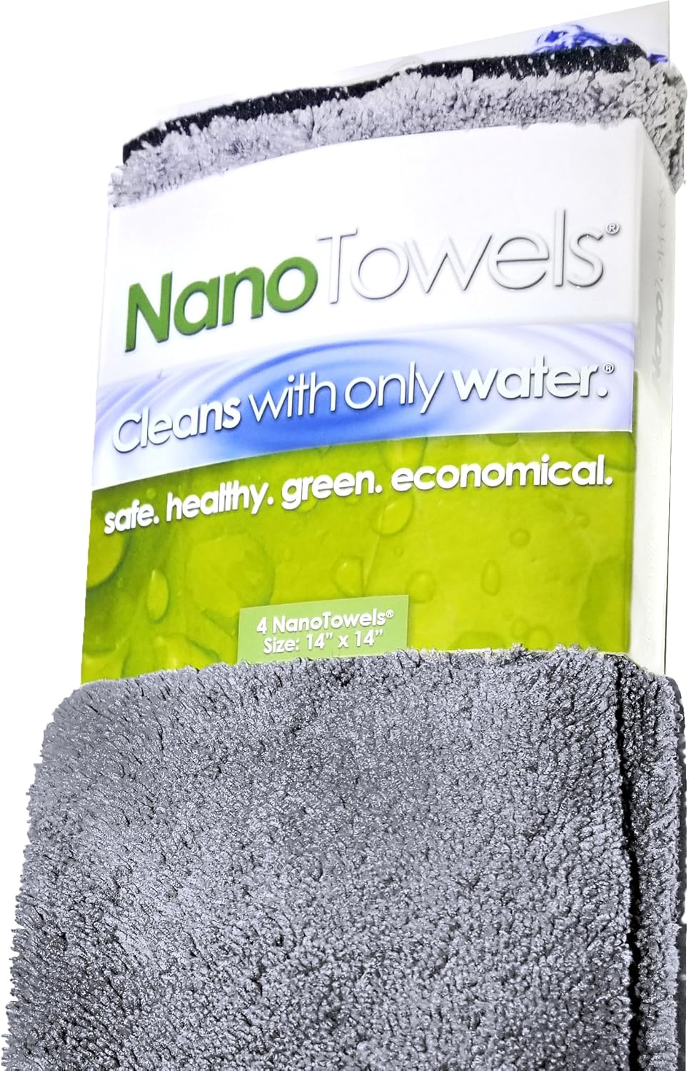 Life Miracle Nano Towels - Amazing Eco Fabric That Cleans Virtually Any Surface with Only Water. No More Paper Towels Or Toxic Chemicals. (14x14, Grey): Home & Kitchen