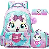 Meetbelify Kids School Backpacks for Girls Boys Backpack with Lunch Bag for Elmentary Students