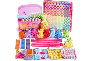 daheypong Weaving Loom Kit, Arts and Crafts for Kids and Adults, Potholder Weaving Loom Kits with 300pcs Craft Loops, Make Craft Potholders and Friendship Bracelets, Ideal Gifts for Girls