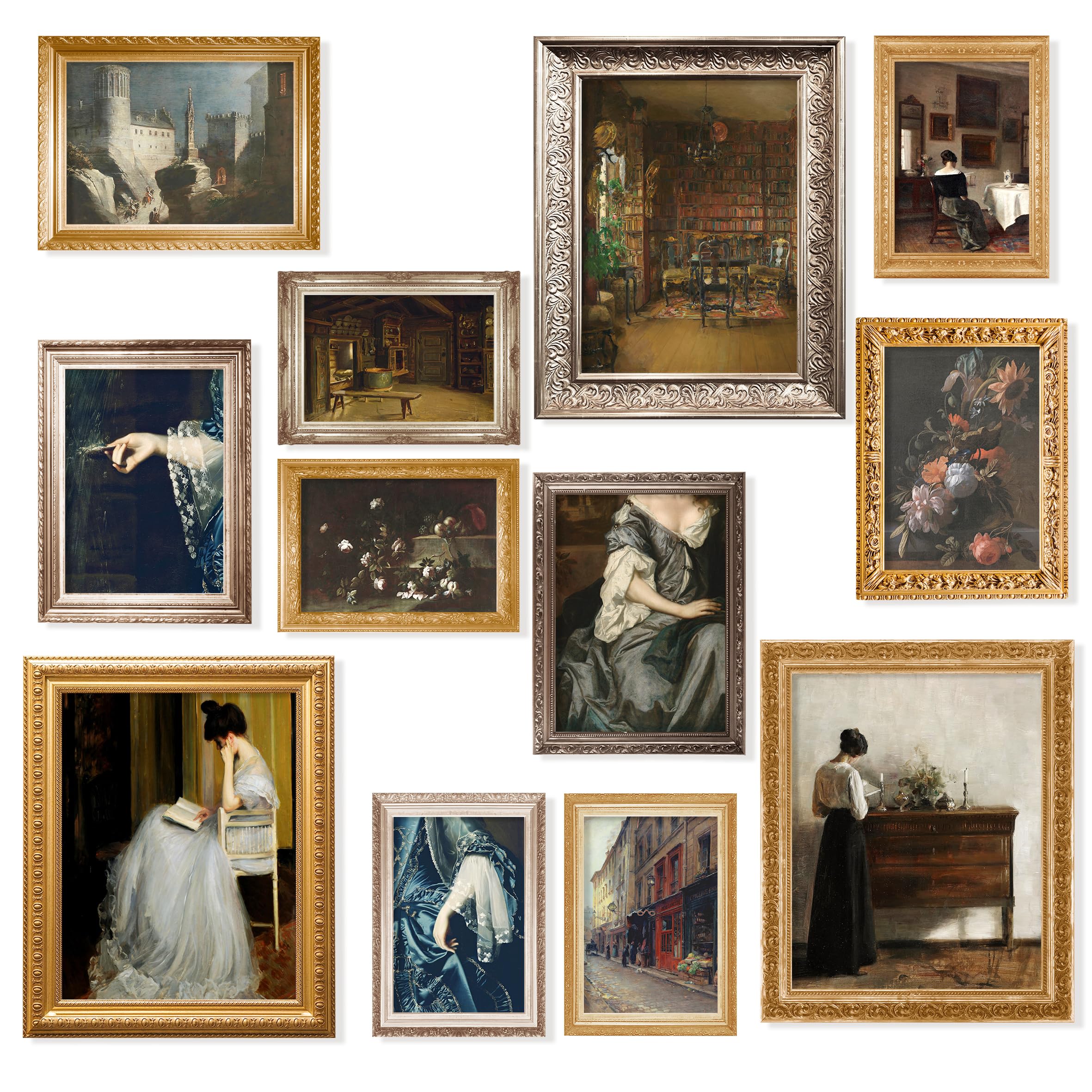 97 Decor Gothic Victorian Decor for Home - Antique Victorian Wall Decor, Dark Victorian Pictures for Wall, Vintage Ladies Portrait Poster Print, Moody Maximalist Bedroom Decorations (8x10 Unframed)