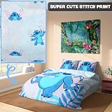Disney Stitch Duvet Cover Set Kids Teens Single Double Blue Stitch view 3