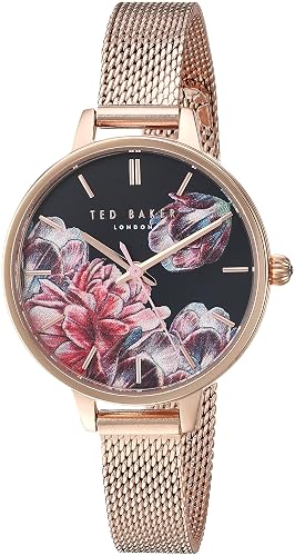 Ladies Womens Rose Gold Tone Ted Baker Quartz Battery Watch On