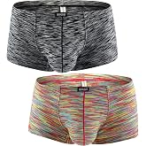 iKingsky Men's Stretch Boxer Briefs Underwear Sexy Low Rise Men Pouch Boxer Shorts