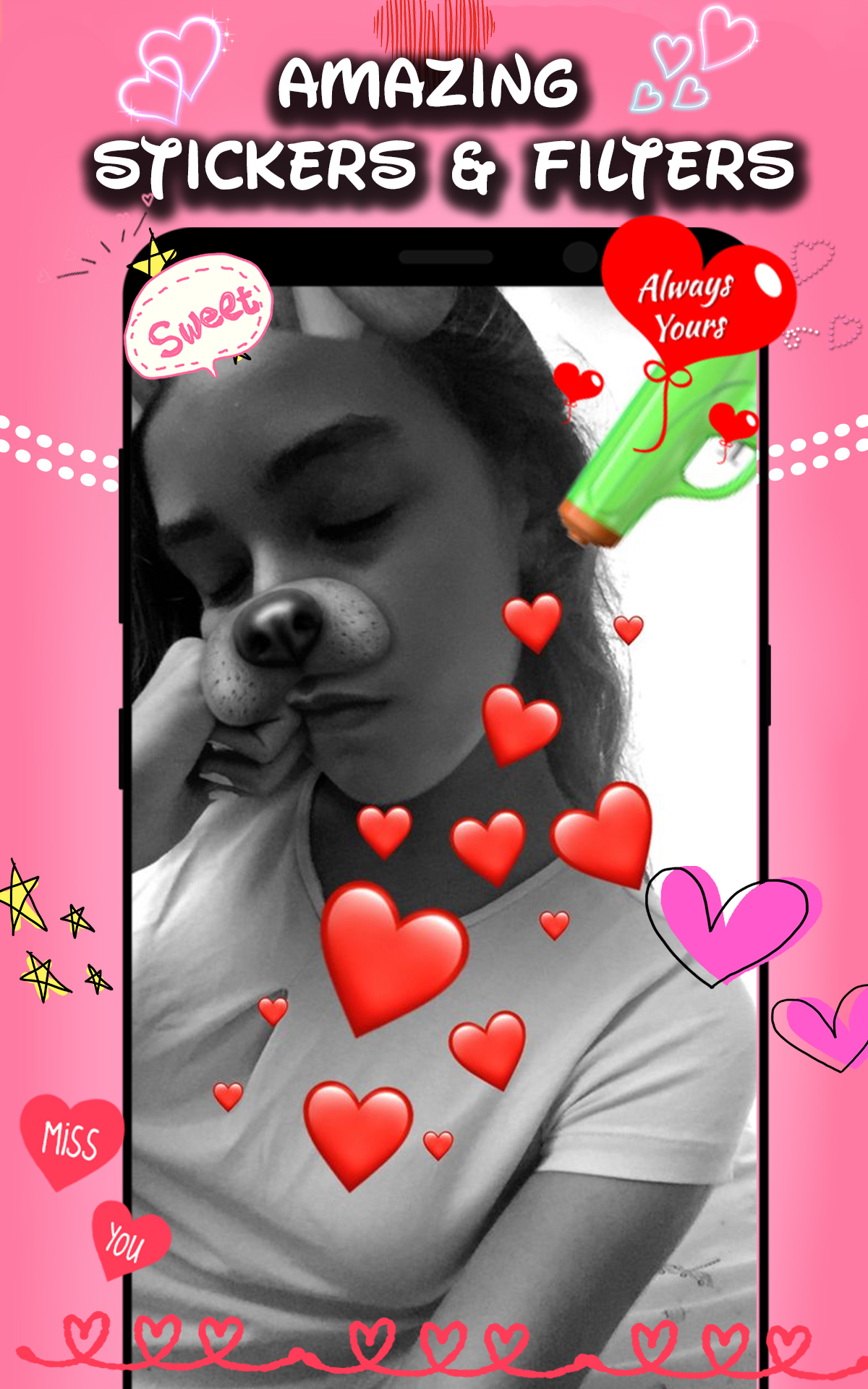 Snappy Camera Beauty makeup face - photo filters and Collage stickers editor