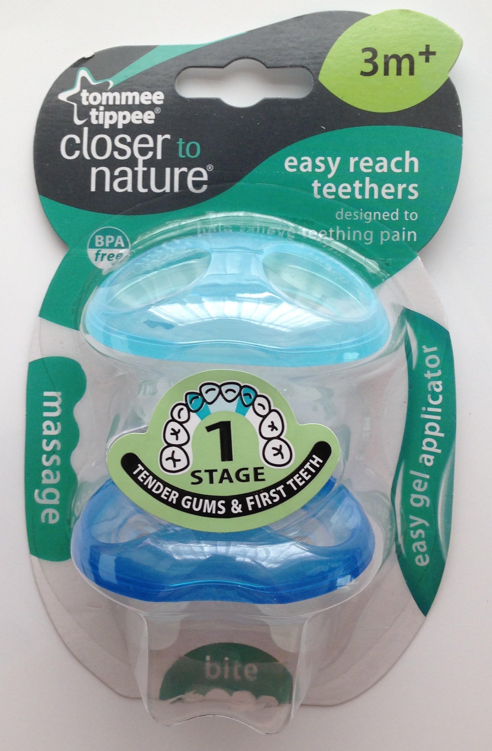 Tommee Tippee Closer to Nature Teether Stage 1 BLUE
