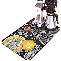 Coffee Bar mat Accessories for Countertop Absorbent