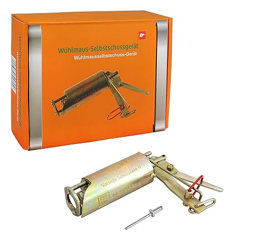 Wühlmaus Schussfalle – GRATIS nur bei uns : Mit Kartuschenausdrücker (Entladehilfe) – Neueste und verbesserte Version – Tiers