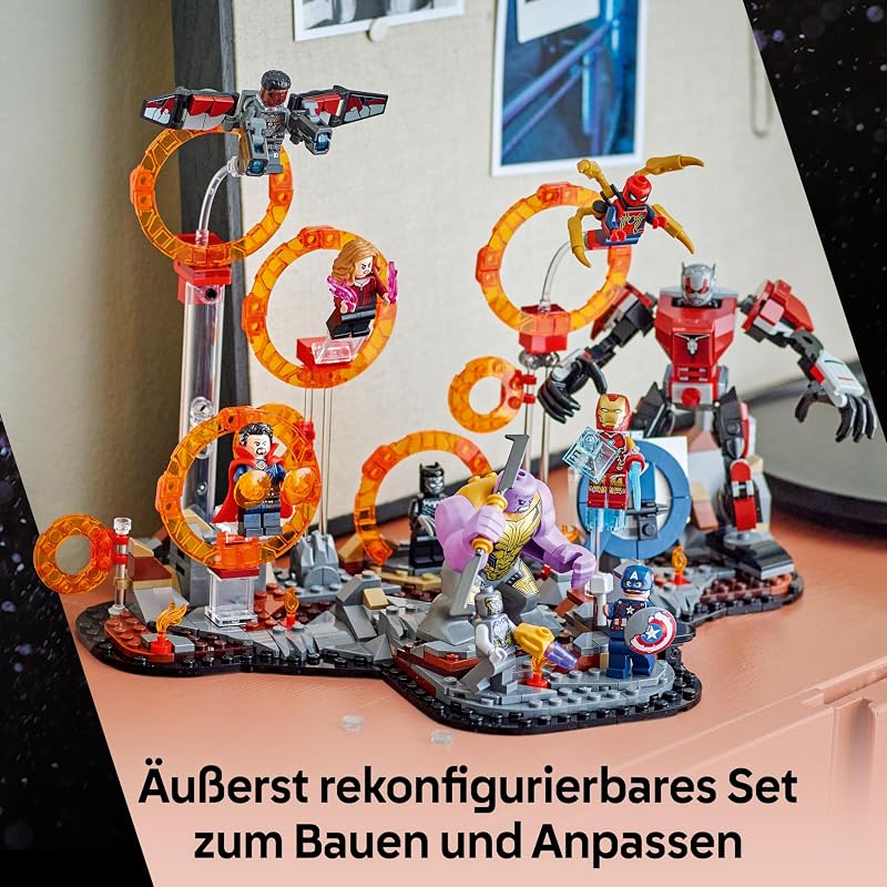 ǀ Marvel Avengers: Endgame Letzter Showdown - Bauspielzeug mit 10 Minifiguren, darunter Captain America, Iron Man, Black Panther & Dr. Strange - Kreatives Geschenk für Jungen und Mädchen 76323 — Foto 6 von 8
