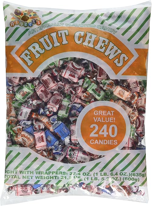 Albert's Chews Fruit Assorted Bag, 240 Piece, 21.2 oz.