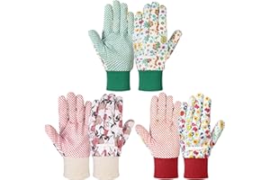 DOFOWORK Gardening Gloves - 3 Pair Garden Gloves for Women, Soft Womens Gardening Gloves