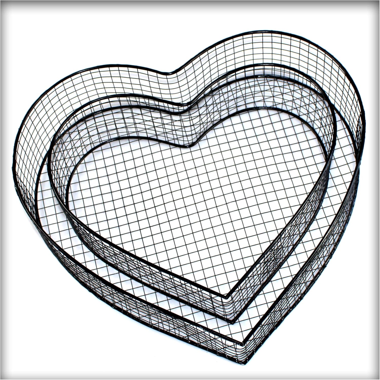 Kieskönig Herz Gitter XL Pflanzschale Grabschmuck Grabgestaltung Friedhof 42x40x10 cm