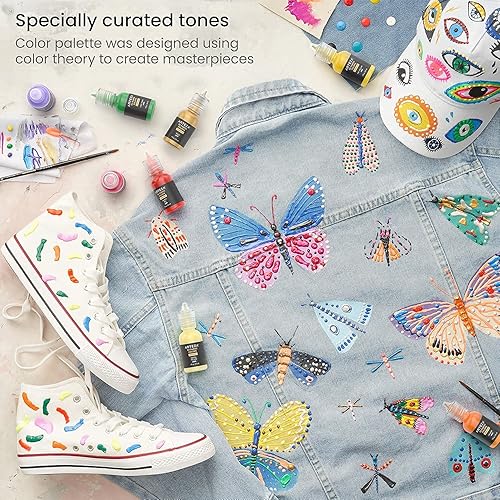 ARTEZA Permanent Fabric Paint F6 Fluorescent Orange, 60 ml Bottle, Washer  Dryer Safe, Textile Paint for Clot - Main Image