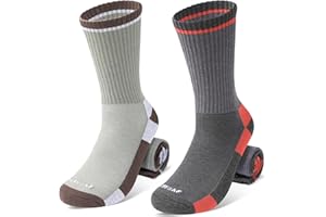 TENYSAF Wool Hiking Socks for Men - Women Lightweight Crew Merino Wool Socks with Cushion for Camping Hunting Work,4 pack