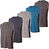 Essential Elements 5 Pack: Men's Active Quick-Dry Athletic Workout Training Gym Muscle Sleeveless Tank Top