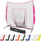 GoSports 7 x 7 ft Baseball &amp; Softball Nets - Available in Team Colors - Batting &amp; Pitching Net with Strike Zone