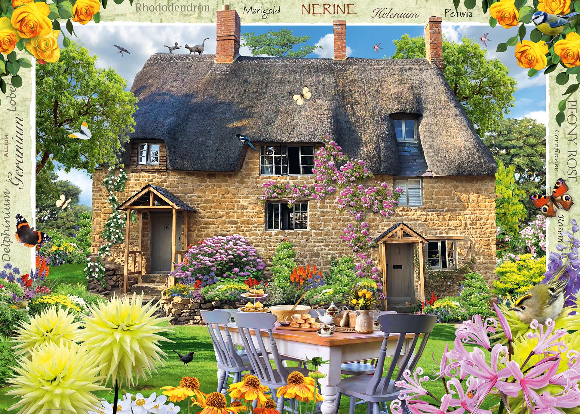 Ravensburger Country Cottage Collection No.14 The Baker's Cottage 1000 Piece Jigsaw Puzzles for Adults and Kids Age 12 Years Up