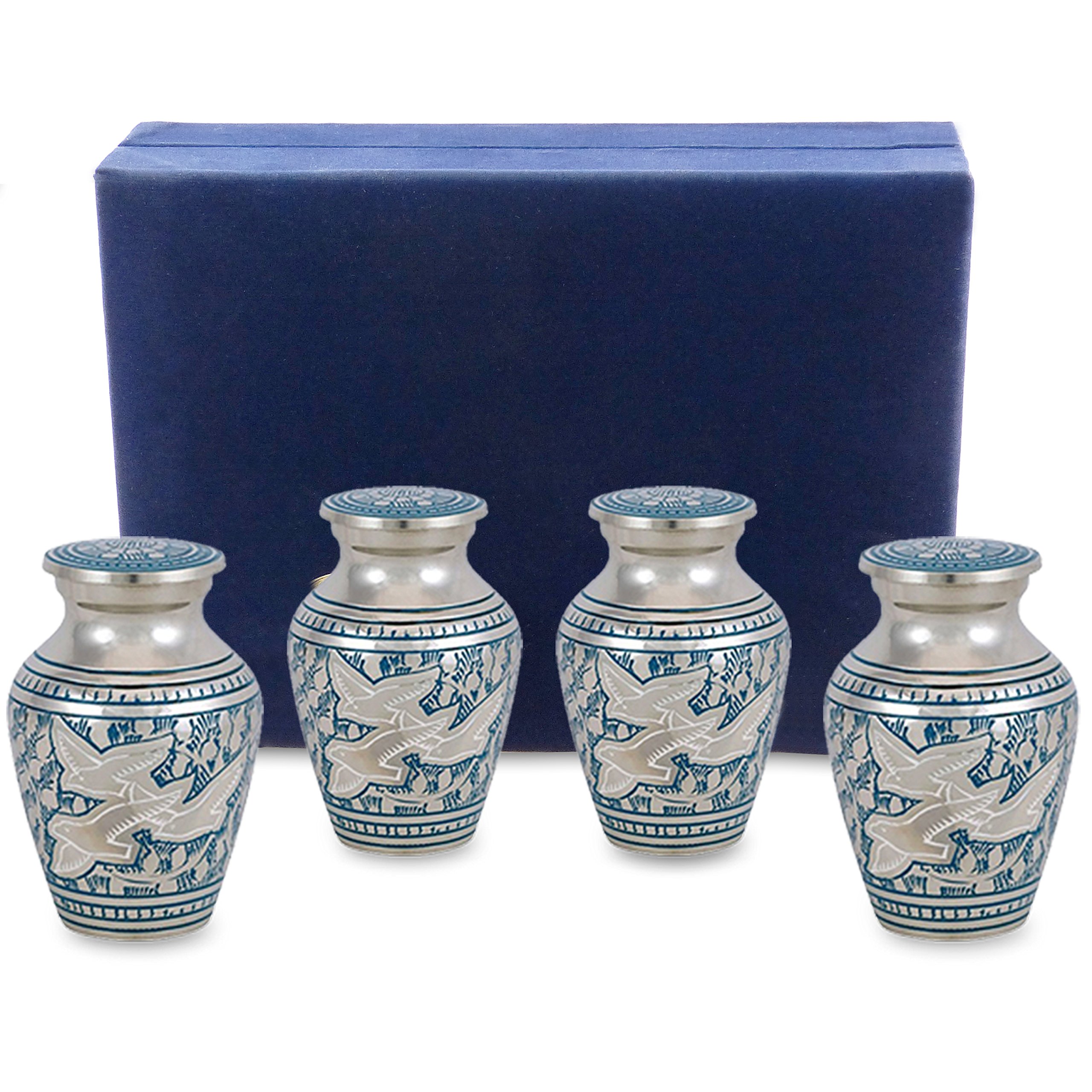 Wings of Love Mini Keepsake Urns For Human Ashes Set of 4 Beautiful