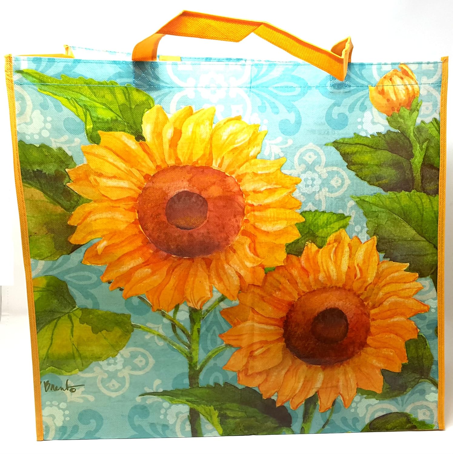 海外正規品 Rebagme エコバッグ トートバッグ 特大サイズ 繰り返し使用可 非常に丈夫 ラミネート加工 防水 リサイクル素材 買い物 ギフト ビーチ向け B073fw5d7f フラワー 1 フラワー Studioweb Com