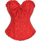 SZIVYSHI Corset Tops for Women, Bustier Shapewear Lingerie, Lace Waist Push Up Bodysuit