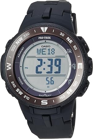 Casio PRO TREK Reloj de cuarzo de acero inoxidable con correa de resina, negro, 23 (Modelo: PRG-330-1ACR)