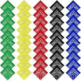 Limbeuuu 50 Pcs Bandanas in Bulk for Men Women Cowboy Bandanas Multipurpose Handkerchief Retro Head Wrap Necktie Face Cover 5 Colors