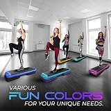 Yes4All NXP1 Adjustable Aerobic Step Platform with 4 Risers Teal Purple view 2