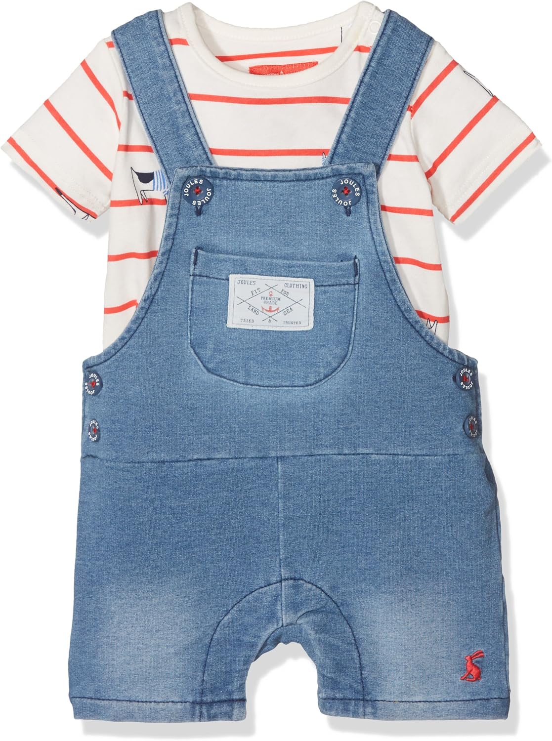 Joules Baby Boys' Duncan Clothing Set, Blue (Denim), Months (Size 12