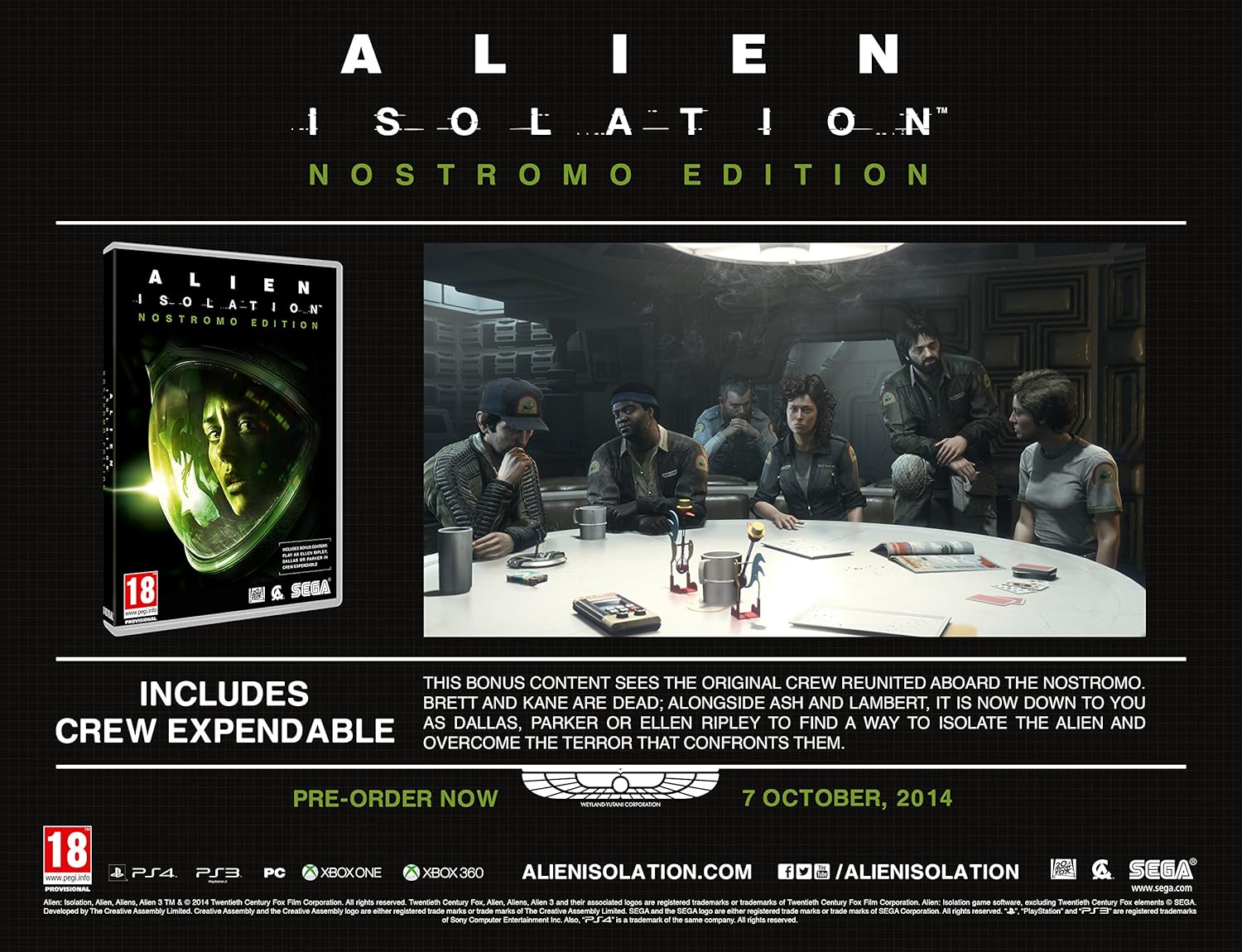 Amazon Com Alien Isolation Nostromo Edition Xbox One Video Games