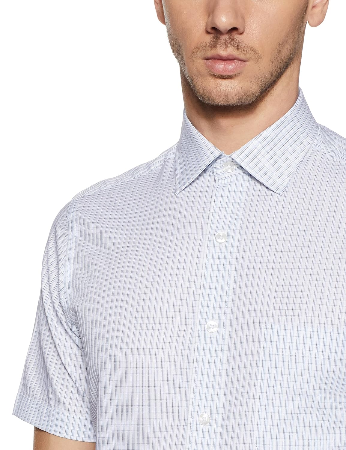 arrow men's checkered regular fit cotton formal shirt