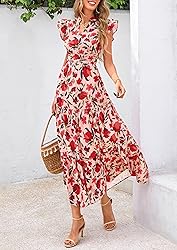 PRETTYGARDEN Women's 2025 Summer Floral Midi Dress